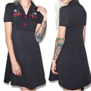 Sourpuss Cherries Rosie Dress with Collar